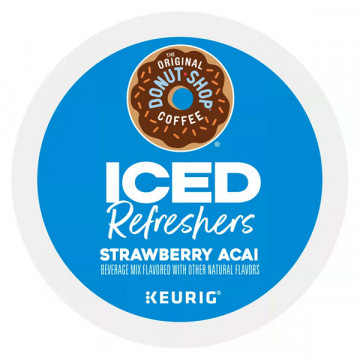 Orig Donut Shop Iced Refreshers - Strawberry Acai K-Cups