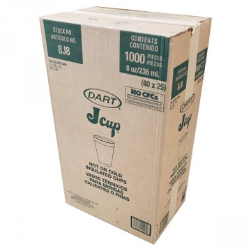 Dart 8oz Foam Cups (8J8) 1000ct case