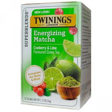 Twinings Energizing Matcha - Cranberry & Lime Green Tea 18ct