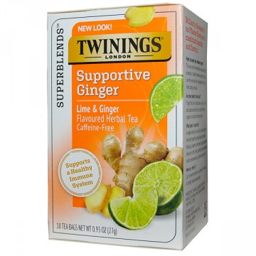 Twinings Supportive Ginger - Lime & Ginger Herbal Tea